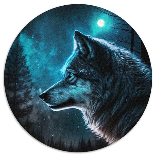 Fantasy Wolf Puzzle 1000 Teile für Erwachsene, rundes Puzzle 1000 Teile für Erwachsene, Denksportaufgabe, Spiel für Erwachsene, interaktive Familienaktivität, 67,5 x 67,5 cm Fantasy Wolf Puzzle 1000 Teile für Erwachsene, rundes Puzzle 1000 Teile für Erwachsene, Denksportaufgabe, Spiel für Erwachsene, interaktive Familienaktivität, 67,5 x 67,5 cm von LiJianXXE