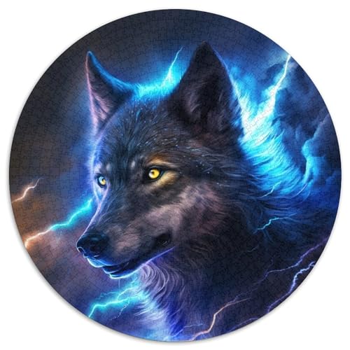 Fantasy Wolf Puzzle 1000 Teile für Erwachsene, rundes Puzzle 1000 Teile für Erwachsene, Denksportaufgabe, Spiel für Erwachsene, interaktive Familienaktivität, 67,5 x 67,5 cm Fantasy Wolf Puzzle 1000 Teile für Erwachsene, rundes Puzzle 1000 Teile für Erwachsene, Denksportaufgabe, Spiel für Erwachsene, interaktive Familienaktivität, 67,5 x 67,5 cm von LiJianXXE