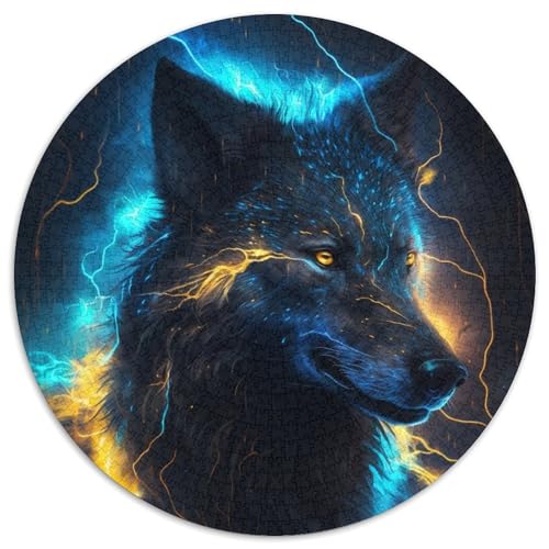 Fantasy Wolf Puzzle 1000 Teile für Erwachsene, rundes Puzzle 1000 Teile für Erwachsene, Denksportaufgabe, Spiel für Erwachsene, interaktive Familienaktivität, 67,5 x 67,5 cm Fantasy Wolf Puzzle 1000 Teile für Erwachsene, rundes Puzzle 1000 Teile für Erwachsene, Denksportaufgabe, Spiel für Erwachsene, interaktive Familienaktivität, 67,5 x 67,5 cm von LiJianXXE
