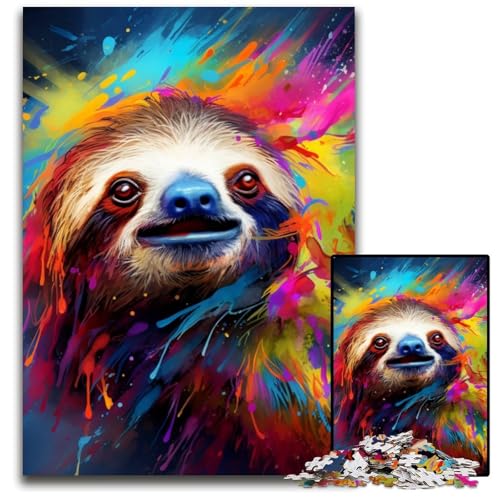Faultier-Puzzle für Erwachsene, 1000-teiliges Puzzle für Erwachsene, anspruchsvolles DIY-Denkspiel für Teenager, 26x38cm/10,23x14,96 Zoll Faultier-Puzzle für Erwachsene, 1000-teiliges Puzzle für Erwachsene, anspruchsvolles DIY-Denkspiel für Teenager, 26x38cm/10,23x14,96 Zoll von LiJianXXE