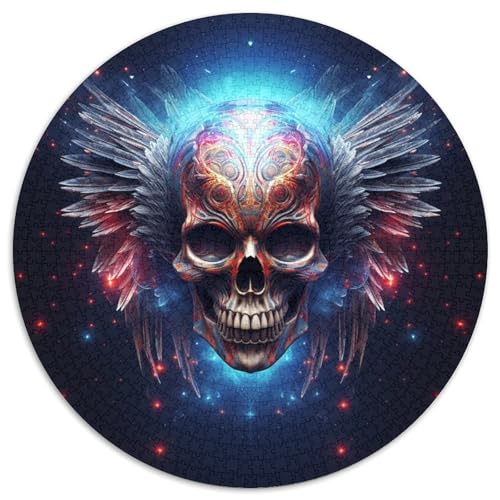 Galaxie-Totenkopf mit Flügeln, 1000-teiliges Puzzle für Erwachsene, runde Puzzles mit 1000 Teilen für Erwachsene, anspruchsvolles DIY-Denkspiel für Teenager, 67,5 x 67,5 cm Galaxie-Totenkopf mit Flügeln, 1000-teiliges Puzzle für Erwachsene, runde Puzzles mit 1000 Teilen für Erwachsene, anspruchsvolles DIY-Denkspiel für Teenager, 67,5 x 67,5 cm von LiJianXXE