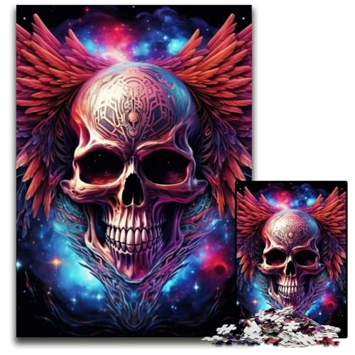 Galaxie-Totenkopf mit Flügeln, Puzzle für Erwachsene, 1000 Kartonpuzzles, interaktives Familienspiel, Denksportaufgabe, Lernspielzeug, 26x38cm/10,23x14,96 Zoll Galaxie-Totenkopf mit Flügeln, Puzzle für Erwachsene, 1000 Kartonpuzzles, interaktives Familienspiel, Denksportaufgabe, Lernspielzeug, 26x38cm/10,23x14,96 Zoll von LiJianXXE