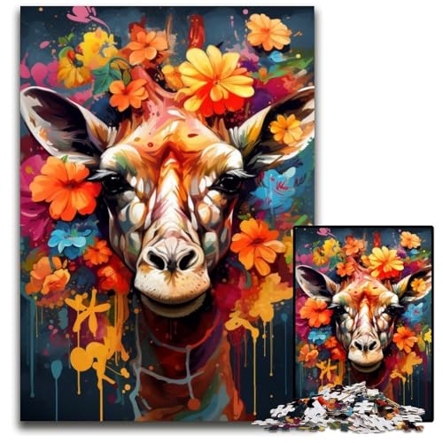Giraffen-Puzzle, 1000 Teile, Puzzle für Erwachsene, Denksportaufgabe, Teenager und Heimdekoration, 26x38cm/10,23x14,96 Zoll von LiJianXXE