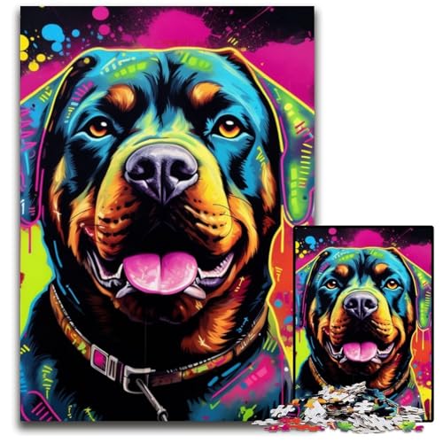 Graffiti-Malerei-Hund, 1000-teiliges Puzzle für Erwachsene, Kartonpuzzle für Erwachsene, pädagogisches Denkspiel, künstlerische Heim- und Bürodekoration, ab 14 Jahren, 26x38cm/10,23x14,96 Zoll Graffiti-Malerei-Hund, 1000-teiliges Puzzle für Erwachsene, Kartonpuzzle für Erwachsene, pädagogisches Denkspiel, künstlerische Heim- und Bürodekoration, ab 14 Jahren, 26x38cm/10,23x14,96 Zoll von LiJianXXE