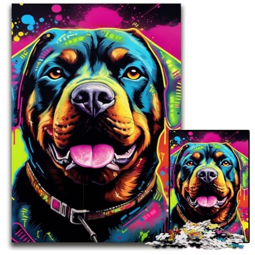 Graffiti-Malerei-Hunde-Puzzles für Erwachsene, 1000 Holzpuzzles, interaktives Familienspiel, Gehirn-Herausforderung, Lernspielzeug, 50x75cm/19,68x29,52 Zoll Graffiti-Malerei-Hunde-Puzzles für Erwachsene, 1000 Holzpuzzles, interaktives Familienspiel, Gehirn-Herausforderung, Lernspielzeug, 50x75cm/19,68x29,52 Zoll von LiJianXXE