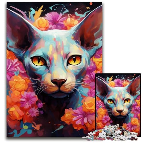 Haarlose Katzen-Puzzle für Erwachsene, 1000-teiliges Holzpuzzle, schwieriges Denkspiel für Jugendliche, 50x75cm/19,68x29,52 Zoll Haarlose Katzen-Puzzle für Erwachsene, 1000-teiliges Holzpuzzle, schwieriges Denkspiel für Jugendliche, 50x75cm/19,68x29,52 Zoll von LiJianXXE