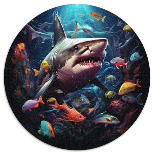 Hai-Puzzle 1000 Teile für Erwachsene, Papppuzzle, anspruchsvolles Denkspiel, Familienaktivität, Heimdekoration, 67,5 x 67,5 cm von LiJianXXE