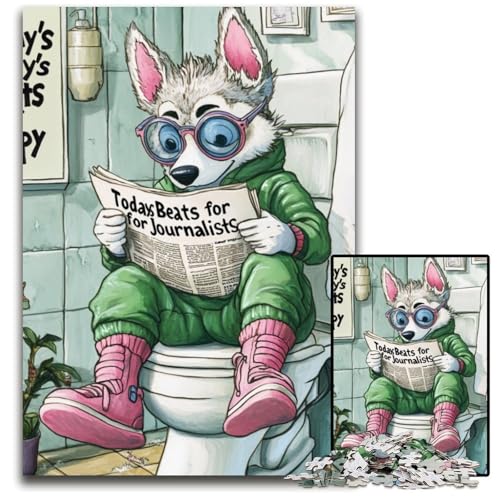 Husky Go Toilet Puzzle für Erwachsene, 1000 Teile, Unmögliches Puzzle für Erwachsene, Ideales DIY-Dekor & Denksport-Geschenk, 26x38cm/10,23x14,96 Zoll Husky Go Toilet Puzzle für Erwachsene, 1000 Teile, Unmögliches Puzzle für Erwachsene, Ideales DIY-Dekor & Denksport-Geschenk, 26x38cm/10,23x14,96 Zoll von LiJianXXE