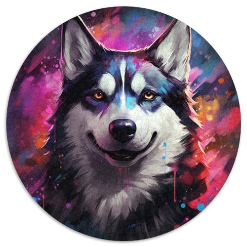 Husky-Puzzle 1000 Teile für Erwachsene, Papppuzzle, anspruchsvolles Denkspiel, Familienaktivität, Heimdekoration, 67,5 x 67,5 cm von LiJianXXE