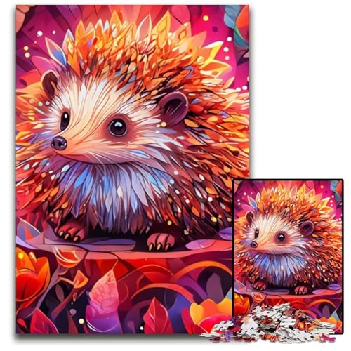 Igel-Puzzle 1000 Teile für Erwachsene, Puzzle für Erwachsene, Gehirn-Herausforderung, Teenager und Heimdekoration, 26x38cm/10,23x14,96 Zoll von LiJianXXE