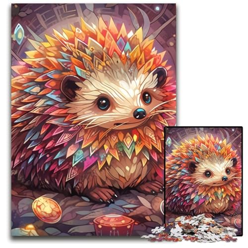 Igel-Puzzle für Erwachsene, 1000-teiliges Kartonpuzzle, schwieriges Denkspiel für Jugendliche, 26x38cm/10,23x14,96 Zoll Igel-Puzzle für Erwachsene, 1000-teiliges Kartonpuzzle, schwieriges Denkspiel für Jugendliche, 26x38cm/10,23x14,96 Zoll von LiJianXXE