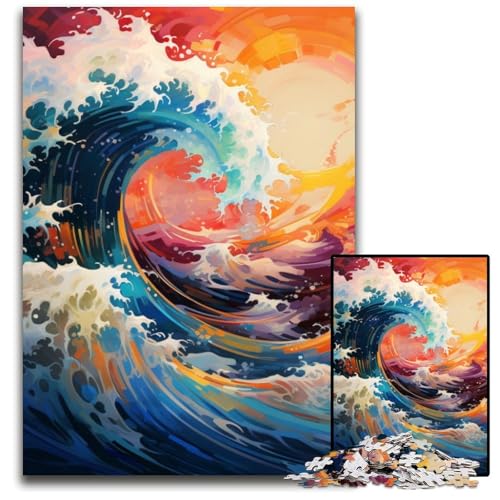 Japanische Wellen, 1000-teiliges Puzzle für Erwachsene, schwierige Puzzles für Erwachsene, perfekt für Familienspaß an Weihnachten, Thanksgiving, Geburtstagen und Ostern, 26x38cm/10,23x14,96 Zoll Japanische Wellen, 1000-teiliges Puzzle für Erwachsene, schwierige Puzzles für Erwachsene, perfekt für Familienspaß an Weihnachten, Thanksgiving, Geburtstagen und Ostern, 26x38cm/10,23x14,96 Zoll von LiJianXXE