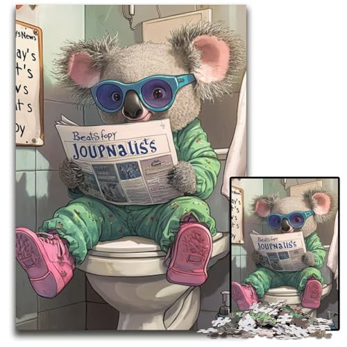 Koala Go Toiletten-Puzzle 1000 Teile für Erwachsene, Kartonpuzzle, anspruchsvolles Denkspiel für Teenager, unterhaltsames interaktives Spiel für die ganze Familie, 26x38cm/10,23x14,96 Zoll Koala Go Toiletten-Puzzle 1000 Teile für Erwachsene, Kartonpuzzle, anspruchsvolles Denkspiel für Teenager, unterhaltsames interaktives Spiel für die ganze Familie, 26x38cm/10,23x14,96 Zoll von LiJianXXE