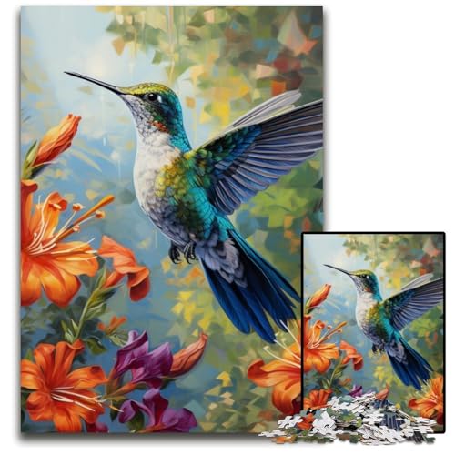 Kolibri-Kunst-Puzzle für Erwachsene, 1000-teiliges Puzzle für Erwachsene, anspruchsvolles DIY-Denkspiel für Teenager, 26x38cm/10,23x14,96 Zoll Kolibri-Kunst-Puzzle für Erwachsene, 1000-teiliges Puzzle für Erwachsene, anspruchsvolles DIY-Denkspiel für Teenager, 26x38cm/10,23x14,96 Zoll von LiJianXXE