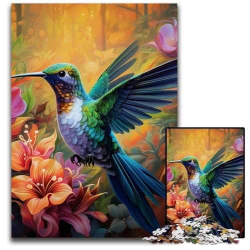 Kolibri-Kunst-Puzzles für Erwachsene, 1000 Kartonpuzzles, interaktives Familienspiel, Denksportaufgabe, Lernspielzeug, 26x38cm/10,23x14,96 Zoll Kolibri-Kunst-Puzzles für Erwachsene, 1000 Kartonpuzzles, interaktives Familienspiel, Denksportaufgabe, Lernspielzeug, 26x38cm/10,23x14,96 Zoll von LiJianXXE