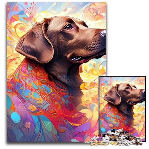 Labrador-Puzzle für Erwachsene, 1000-teiliges Holzpuzzle, schwieriges Denkspiel für Jugendliche, 50x75cm/19,68x29,52 Zoll Labrador-Puzzle für Erwachsene, 1000-teiliges Holzpuzzle, schwieriges Denkspiel für Jugendliche, 50x75cm/19,68x29,52 Zoll von LiJianXXE