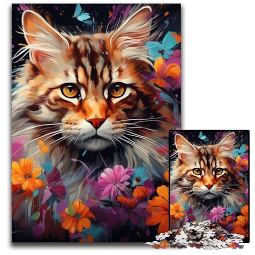Maine Coon Puzzle für Erwachsene, 1000-teiliges Puzzle für Erwachsene, anspruchsvolles DIY-Denkspiel für Teenager, 26x38cm/10,23x14,96 Zoll Maine Coon Puzzle für Erwachsene, 1000-teiliges Puzzle für Erwachsene, anspruchsvolles DIY-Denkspiel für Teenager, 26x38cm/10,23x14,96 Zoll von LiJianXXE