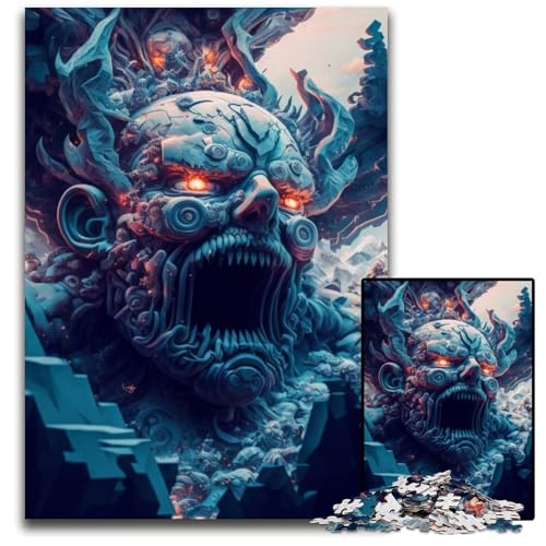 Monster-Puzzle für Erwachsene, 1000 Teile, Holzpuzzle für Erwachsene, pädagogisches Denkspiel, künstlerische Heim- und Bürodekoration, ab 14 Jahren, 50x75cm/19,68x29,52 Zoll Monster-Puzzle für Erwachsene, 1000 Teile, Holzpuzzle für Erwachsene, pädagogisches Denkspiel, künstlerische Heim- und Bürodekoration, ab 14 Jahren, 50x75cm/19,68x29,52 Zoll von LiJianXXE