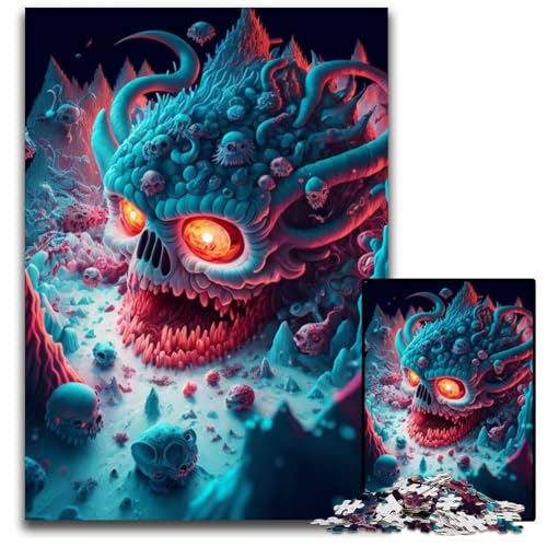 Monster-Puzzles 1000 Teile für Erwachsene, Holzpuzzle, anspruchsvolles Denkspiel für Teenager, Familienspaß, interaktives Spiel, 50x75cm/19,68x29,52 Zoll Monster-Puzzles 1000 Teile für Erwachsene, Holzpuzzle, anspruchsvolles Denkspiel für Teenager, Familienspaß, interaktives Spiel, 50x75cm/19,68x29,52 Zoll von LiJianXXE