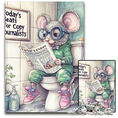 Mouse Go Toiletten-Puzzle für Erwachsene, 1000 Kartonpuzzles, interaktives Familienspiel, Denksportaufgabe, Lernspielzeug, 26x38cm/10,23x14,96 Zoll Mouse Go Toiletten-Puzzle für Erwachsene, 1000 Kartonpuzzles, interaktives Familienspiel, Denksportaufgabe, Lernspielzeug, 26x38cm/10,23x14,96 Zoll von LiJianXXE