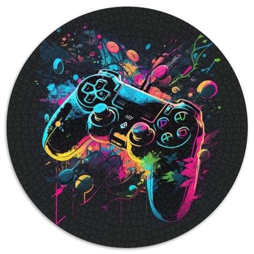 Neon Game JigsawPuzzle 1000 Teile für Erwachsene, Unmögliches Puzzle für Erwachsene, Lernspielzeug für Teenager, Home-Office-Dekor, 67,5 x 67,5 cm von LiJianXXE