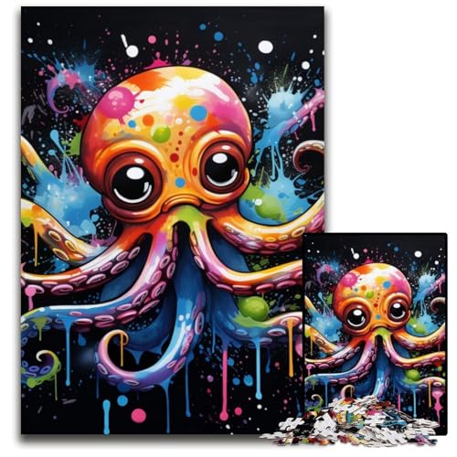 Oktopus-Puzzle 1000 Teile für Erwachsene, Puzzle für Erwachsene, pädagogisches Denkspiel, künstlerische Heim- und Bürodekoration, ab 14 Jahren, 26x38cm/10,23x14,96 Zoll Oktopus-Puzzle 1000 Teile für Erwachsene, Puzzle für Erwachsene, pädagogisches Denkspiel, künstlerische Heim- und Bürodekoration, ab 14 Jahren, 26x38cm/10,23x14,96 Zoll von LiJianXXE