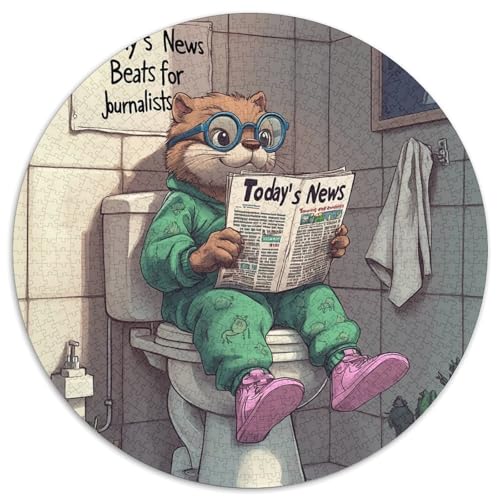 Otter Go Toiletten-Puzzle 1000 Teile für Erwachsene, rundes Puzzle 1000 Teile für Erwachsene, Denksportaufgabe, Spiel für Erwachsene, interaktive Familienaktivität, 67,5 x 67,5 cm Otter Go Toiletten-Puzzle 1000 Teile für Erwachsene, rundes Puzzle 1000 Teile für Erwachsene, Denksportaufgabe, Spiel für Erwachsene, interaktive Familienaktivität, 67,5 x 67,5 cm von LiJianXXE