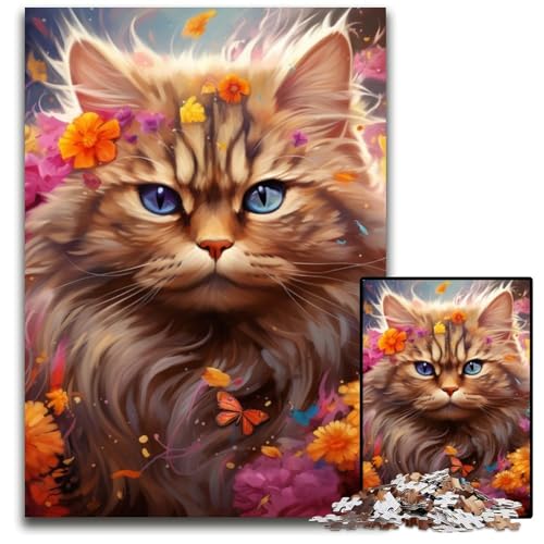 Perserkatze 1000-teiliges Puzzle für Erwachsene. Unmögliches Puzzle für Erwachsene. Anspruchsvolles DIY-Denkspiel, perfektes Familienspiel oder dekoratives Geschenk. 50x75cm/19,68x29,52 Zoll von LiJianXXE