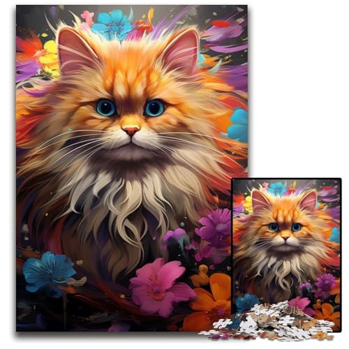 Perserkatzen-Puzzle für Erwachsene, 1000-teiliges Holzpuzzle, schwieriges Denkspiel für Jugendliche, 50x75cm/19,68x29,52 Zoll Perserkatzen-Puzzle für Erwachsene, 1000-teiliges Holzpuzzle, schwieriges Denkspiel für Jugendliche, 50x75cm/19,68x29,52 Zoll von LiJianXXE