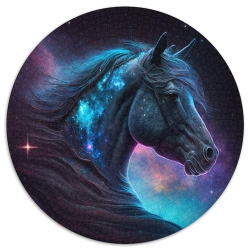 Pferde-Puzzle 1000 Teile für Erwachsene, rundes Puzzle 1000 Teile für Erwachsene, Denksportaufgabe, Spiel für Erwachsene, interaktive Familienaktivität, 67,5 x 67,5 cm Pferde-Puzzle 1000 Teile für Erwachsene, rundes Puzzle 1000 Teile für Erwachsene, Denksportaufgabe, Spiel für Erwachsene, interaktive Familienaktivität, 67,5 x 67,5 cm von LiJianXXE