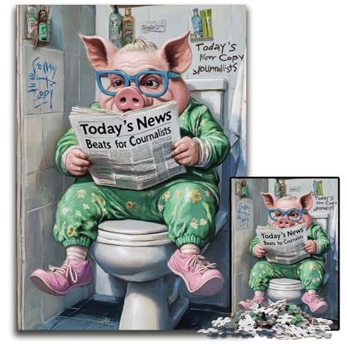 Pig Go Toilet 1000-Teile-Puzzle für Erwachsene Puzzles für Erwachsene Denksportspiel, interaktives Familienspiel, geeignet für Kinder ab 14 Jahren, 26x38cm/10,23x14,96 Zoll Pig Go Toilet 1000-Teile-Puzzle für Erwachsene Puzzles für Erwachsene Denksportspiel, interaktives Familienspiel, geeignet für Kinder ab 14 Jahren, 26x38cm/10,23x14,96 Zoll von LiJianXXE