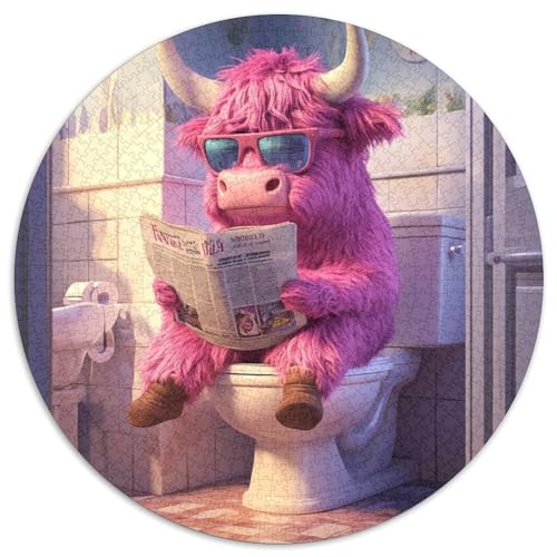 Pink Yak Go Toilet 1000-teiliges Puzzle, 1000-teiliges rundes Puzzle, anspruchsvolles Denkspiel – entspannendes Spielzeug für Teenager, 67,5 x 67,5 cm Pink Yak Go Toilet 1000-teiliges Puzzle, 1000-teiliges rundes Puzzle, anspruchsvolles Denkspiel – entspannendes Spielzeug für Teenager, 67,5 x 67,5 cm von LiJianXXE