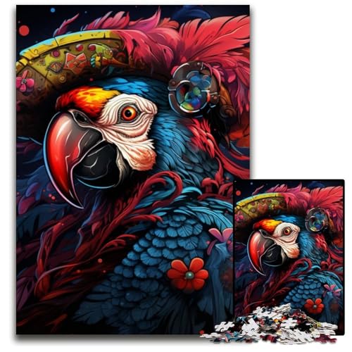Piratenpapagei-Puzzle für Erwachsene, 1000-teiliges Puzzle für Erwachsene, anspruchsvolles DIY-Denkspiel für Teenager, 26x38cm/10,23x14,96 Zoll Piratenpapagei-Puzzle für Erwachsene, 1000-teiliges Puzzle für Erwachsene, anspruchsvolles DIY-Denkspiel für Teenager, 26x38cm/10,23x14,96 Zoll von LiJianXXE