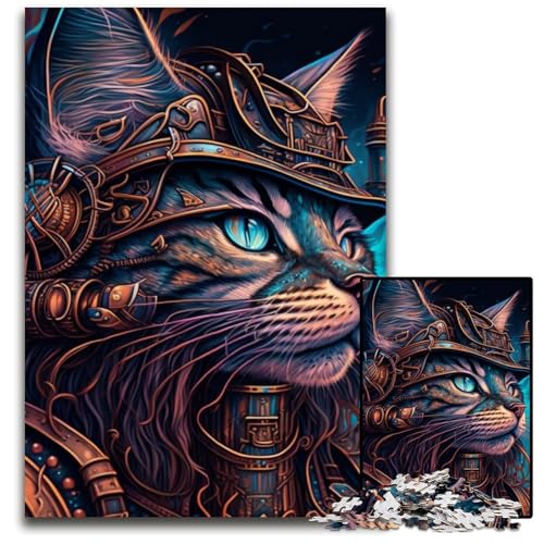 Psychedelic Cat Warrior Puzzles 1000 Teile für Erwachsene, Holzpuzzle, anspruchsvolles Denkspiel für Teenager, Familienspaß, interaktives Spiel, 50x75cm/19,68x29,52 Zoll Psychedelic Cat Warrior Puzzles 1000 Teile für Erwachsene, Holzpuzzle, anspruchsvolles Denkspiel für Teenager, Familienspaß, interaktives Spiel, 50x75cm/19,68x29,52 Zoll von LiJianXXE