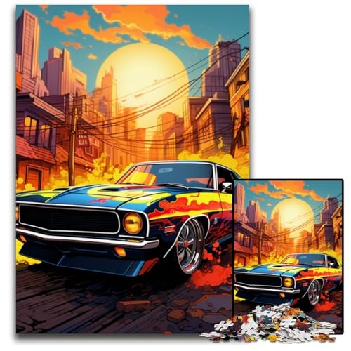 Psychedelisches Sportwagen-Puzzle für Erwachsene, 1000-teiliges Puzzle für Erwachsene, anspruchsvolles DIY-Denkspiel für Teenager, 26x38cm/10,23x14,96 Zoll Psychedelisches Sportwagen-Puzzle für Erwachsene, 1000-teiliges Puzzle für Erwachsene, anspruchsvolles DIY-Denkspiel für Teenager, 26x38cm/10,23x14,96 Zoll von LiJianXXE