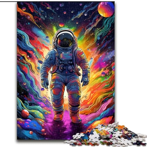 Puzzle 1000 Teile, Bunte Astronauten-Puzzles aus Pappe, Geburtstage, Weihnachten, Halloween, Thanksgiving, Ostern, 1000 Stück(26x38cm) von LiJianXXE