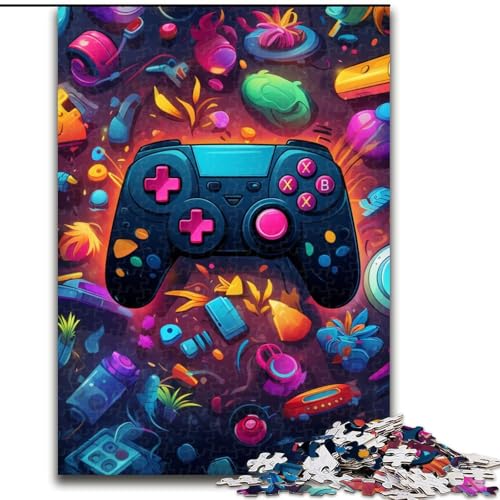 Puzzle 1000 Teile, Bunte Gamepad-Puzzles aus Pappe, Geschenk zur Gehirnherausforderung, pädagogische Aktivität für Teenager, 1000 Teile(26x38cm) von LiJianXXE