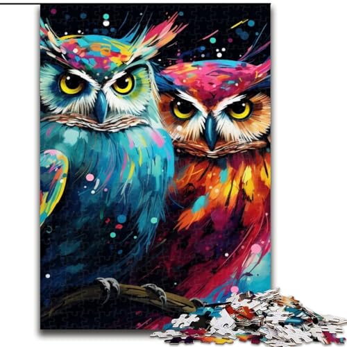 Puzzle 1000 Teile, Bunte Kunst-Eule aus Holz, hochschwieriges Denkspiel für Teenager, 50x75cm, Lernspielzeug für Teenager, Dekoration für das Home Office Puzzle 1000 Teile, Bunte Kunst-Eule aus Holz, hochschwieriges Denkspiel für Teenager, 50x75cm, Lernspielzeug für Teenager, Dekoration für das Home Office von LiJianXXE