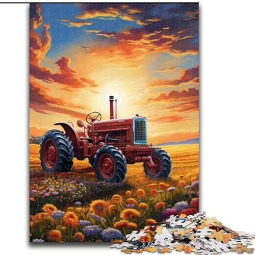 Puzzle 1000 Teile, Bunter Traktor aus Holz, Eltern, Partner, Freunde – ab 14 Jahren, 50x75cm, für Heimdekoration, Gehirntraining Puzzle 1000 Teile, Bunter Traktor aus Holz, Eltern, Partner, Freunde – ab 14 Jahren, 50x75cm, für Heimdekoration, Gehirntraining von LiJianXXE