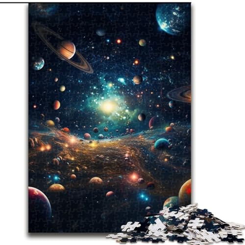 Puzzle 1000 Teile, Buntes Universum, Puzzle aus Pappe, Gehirn-Herausforderungsgeschenk, pädagogische Aktivität für Teenager, 1000 Stück(26x38cm) von LiJianXXE