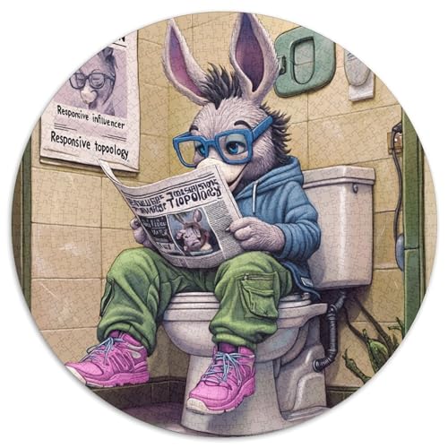 Puzzle 1000 Teile, Donkey Go Toilet, Puzzles für Erwachsene für Teenager, Familienspieleabend, hirnfordernde Geschenkidee, 67,5 x 67,5 cm von LiJianXXE