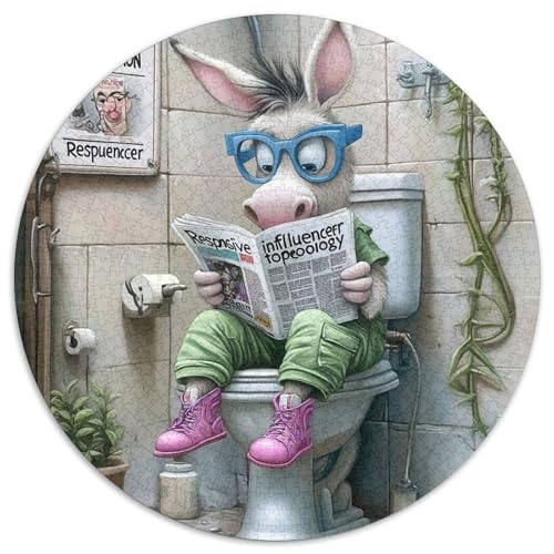 Puzzle 1000 Teile, Donkey Go Toilet, Puzzles für Erwachsene für Teenager, Familienspieleabend, hirnfordernde Geschenkidee, 67,5 x 67,5 cm von LiJianXXE