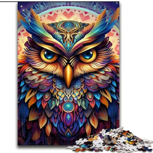 Puzzle 1000 Teile, Kunst-Eule aus Holz, Eltern, Partner, Freunde – ab 14 Jahren, 50x75cm, Geburtstagsgeschenkidee, anspruchsvolles Denkspiel Puzzle 1000 Teile, Kunst-Eule aus Holz, Eltern, Partner, Freunde – ab 14 Jahren, 50x75cm, Geburtstagsgeschenkidee, anspruchsvolles Denkspiel von LiJianXXE