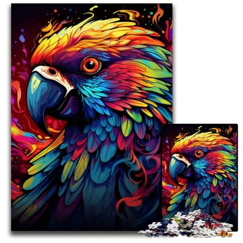 Puzzle 1000 Teile, Papageien-Puzzle für Erwachsene, zum Entspannen und Herausfordern, farbenfrohe Heimdekorationskunst, Freunde, 50x75cm/19,68x29,52 Zoll Puzzle 1000 Teile, Papageien-Puzzle für Erwachsene, zum Entspannen und Herausfordern, farbenfrohe Heimdekorationskunst, Freunde, 50x75cm/19,68x29,52 Zoll von LiJianXXE