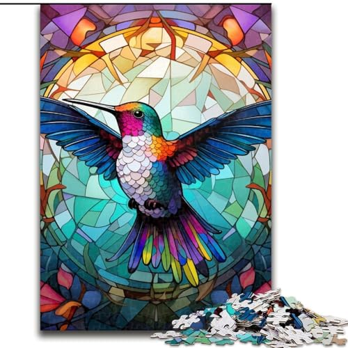 Puzzle 1000 Teile, Psychedelischer Kolibri, aus Holz, Eltern, Partner, Freunde – ab 14 Jahren, 50x75cm, für Heimdekoration, Gehirntraining Puzzle 1000 Teile, Psychedelischer Kolibri, aus Holz, Eltern, Partner, Freunde – ab 14 Jahren, 50x75cm, für Heimdekoration, Gehirntraining von LiJianXXE
