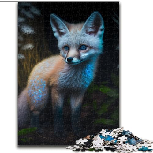Puzzle 1000 Teile, Süßer Fuchs aus Holz, Hochschwieriges Denkspiel für Jugendliche, 50x75cm, für Geburtstage, Feiertage und besondere Anlässe von LiJianXXE
