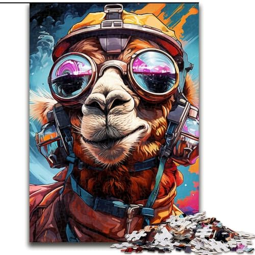 Puzzle 1000 Teile, Tier-Alpaka-Puzzle aus Holz, anspruchsvolles DIY-Denkspiel, perfektes Familienspiel oder dekoratives Geschenk, 1000 Teile(50x75cm) von LiJianXXE