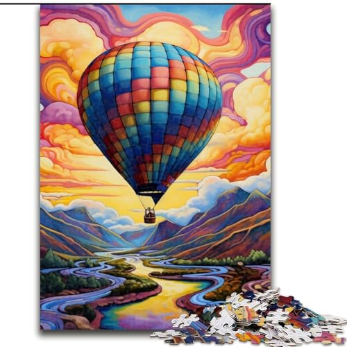 Puzzle 1000 Teile, farbenfroher Kunst-Heißluftballon aus Holz, Kinder ab 14 Jahren, 50x75cm, Spaß für die ganze Familie, Basteln, perfekt für Geburtstage, Feiertage Puzzle 1000 Teile, farbenfroher Kunst-Heißluftballon aus Holz, Kinder ab 14 Jahren, 50x75cm, Spaß für die ganze Familie, Basteln, perfekt für Geburtstage, Feiertage von LiJianXXE