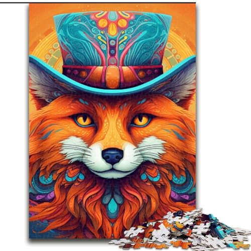 Puzzle 1000 Teile, farbenfroher Kunstfuchs aus Holz, Eltern, Partner, Freunde – ab 14 Jahren, 50x75cm, für Heimdekoration, Gehirntraining Puzzle 1000 Teile, farbenfroher Kunstfuchs aus Holz, Eltern, Partner, Freunde – ab 14 Jahren, 50x75cm, für Heimdekoration, Gehirntraining von LiJianXXE