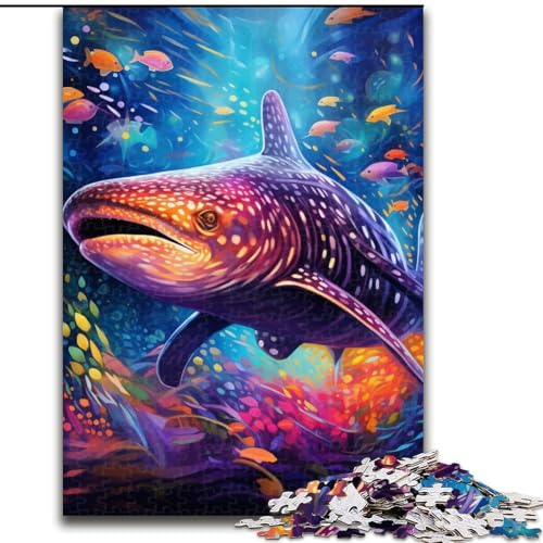 Puzzle 1000 Teile, farbenfrohes Kunst-Walhai-Puzzle aus Holz, Kinder ab 14 Jahren, 50x75cm, Spaß für die ganze Familie, Basteln, perfekt für Geburtstage, Feiertage Puzzle 1000 Teile, farbenfrohes Kunst-Walhai-Puzzle aus Holz, Kinder ab 14 Jahren, 50x75cm, Spaß für die ganze Familie, Basteln, perfekt für Geburtstage, Feiertage von LiJianXXE